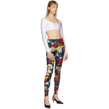 Versace SSENSE Exclusive Multicolor Floral Leggings - Leggings floral multicolore exclusifs Versace Ssense - 베르사스 Ssense 독점 다색 여러 가지 빛깔의 꽃 레깅스