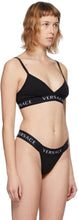 Versace Underwear Black Logo Triangle Bralette