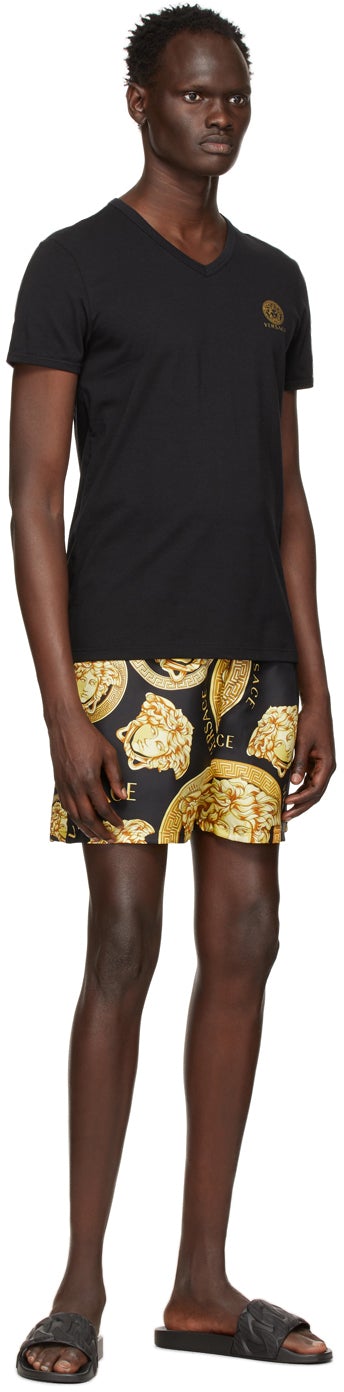 Versace Underwear Black Medusa Logo T-Shirt