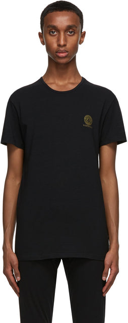 Versace Underwear Black Medusa Under T-Shirt - Versace Sous-vêtements Noir Medusa sous t-shirt - 베르사체 속옷 티셔츠 아래 검은 메두사