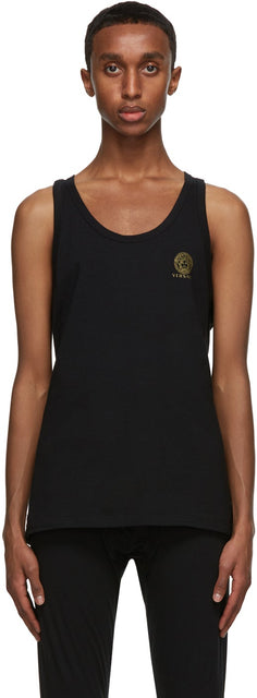 Versace Underwear Black Medusa Undershirt Tank Top - Versace Sous-vêtements Noir Medusa Dershirt Débardeur Débardeur - 베르사체 속옷 Black Medusa Undershirt Tank Top.