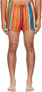 Versace Underwear Multicolor Stripe Swim Shorts - Versace sous-vêtements Multicolore Stripe Swing Short - 베르사체 속옷 여러 가지 빛깔의 스트라이프 수영 반바지