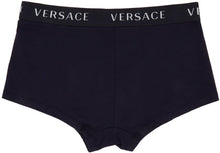 Versace Underwear Navy Logo Band Boxer Briefs