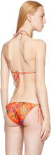 Versace Underwear Orange TrÃ©sor De La Mer Bikini Top