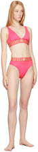Versace Underwear Pink Greca Border Bikini Bottom