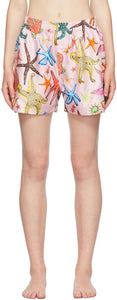 Versace Underwear Pink Starfish Pyjama Shorts - Versace Sous-vêtements Rose Starfish Pajama Short - 베르사체 속옷 핑크 불가사리 파자마 반바지