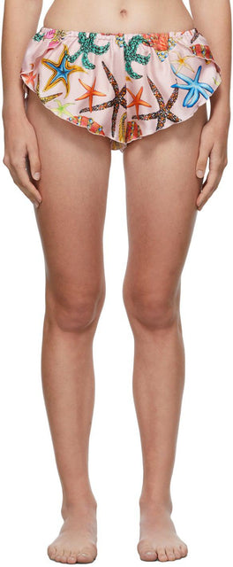 Versace Underwear Pink TrÃ©sor De La Mer Pyjama Shorts - Versace Sous-vêtements Rose TRÉOR DE LA MER PYJAMA short - 베르사체 속옷 핑크 TRÃ © Sor de la 메르 파자마 반바지