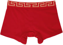 Versace Underwear Red Greca Border Long Boxer Briefs