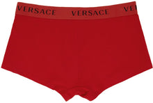 Versace Underwear Red Logo Band Boxer Briefs