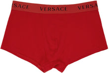 Versace Underwear Red Logo Band Boxer Briefs - Sous-vêtements Versace Sous-vêtements Rouge Band Boxer Boxer Boxer - 베르사체 속옷 레드 로고 밴드 복서 팬티