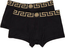 Versace Underwear Two-Pack Black Greca Border Briefs