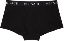 Versace Underwear Two-Pack Black Logo Band Boxer Briefs