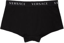 Versace Underwear Two-Pack Black Logo Band Boxer Briefs