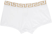 Versace Underwear Two-Pack White Greca Border Briefs
