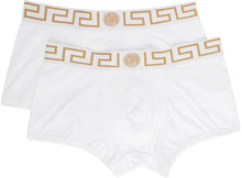 Versace Underwear Two-Pack White Greca Border Briefs