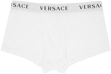 Versace Underwear Two-Pack White Logo Band Boxer Briefs
