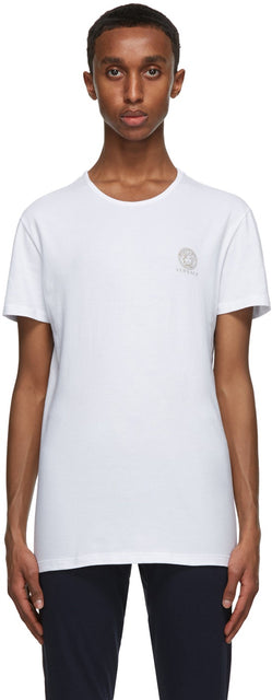 Versace Underwear Two-Pack White Medusa T-Shirt - Versace sous-vêtements T-shirt White Pack White Medusa - 베르사체 속옷 2 팩 화이트 메두사 티셔츠