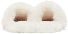 Versace Underwear White Faux-Fur Palazzo Slippers