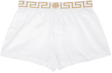 Versace Underwear White Greca Border Boxers - Sous-vêtements Versace Boxers frontaliers blancs blancs - 베르사체 속옷 화이트 그레 카 테두리 권투 선수