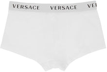 Versace Underwear White Logo Band Boxer Briefs