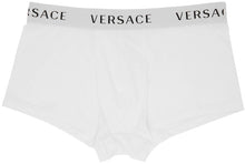 Versace Underwear White Logo Band Boxer Briefs - Versace Sous-vêtements Blanc Logo Band Boîte Boxer Boxer - 베르사체 속옷 화이트 로고 밴드 복서 팬티