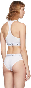 Versace Underwear White & Gold Barocco Sport Bra Versace Underwear