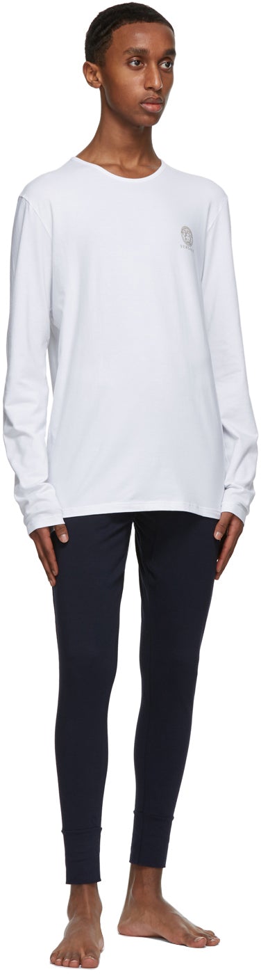 Versace Underwear White Medusa Long Sleeve T-Shirt