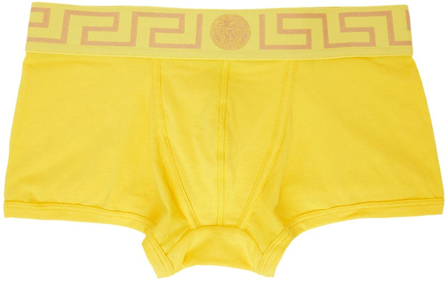 Versace Underwear Yellow Medusa Boxer Briefs - Sous-vêtements de boxeur Medusa jaune Versace Sous-vêtements - 베르사체 속옷 노란 메두사 복서 팬티