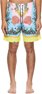Versace Underwear Yellow TrÃ©sor De La Mer Swim Shorts - Sous-vêtements Versace Yellow Tréflu de la Mer Short de bain - 베르사체 속옷 옐로우 TRÃ © Sor de la mer 수영 반바지