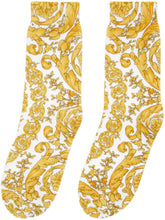 Versace White Barocco Socks