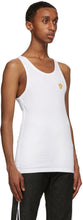 Versace White Embroidered Medusa Tank Top