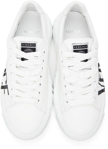 Versace White Greca Logo Sneakers