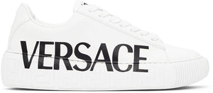 Versace White Greca Logo Sneakers - Sneakers de logo Versace White Greca - 베르사체 화이트 그레 카 로고 스니커즈