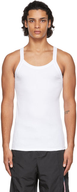 Versace White Greca Tank Top - Versace Blanc GReca Débardeur - 베르사체 화이트 그레 카 탱크 탑