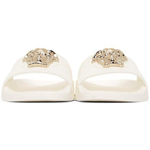 Versace White Palazzo Pool Sandals