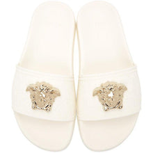 Versace White Palazzo Pool Sandals