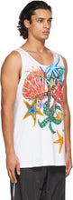Versace White TrÃ©sor De La Mer Logo Tank Top