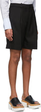 Victoria Victoria Beckham Black Basket Weave Tailored Shorts