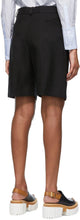 Victoria Victoria Beckham Black Basket Weave Tailored Shorts