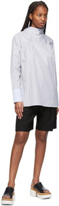 Victoria Victoria Beckham Black Basket Weave Tailored Shorts