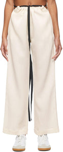 Victoria Victoria Beckham Off-White 3D Viscose Pyjama Lounge Pants - Victoria Victoria Beckham Off-Blanc 3D Viscose Pajama Lounge Pants - 빅토리아 빅토리아 베컴 오프 화이트 3D Viscose Pajama 라운지 바지