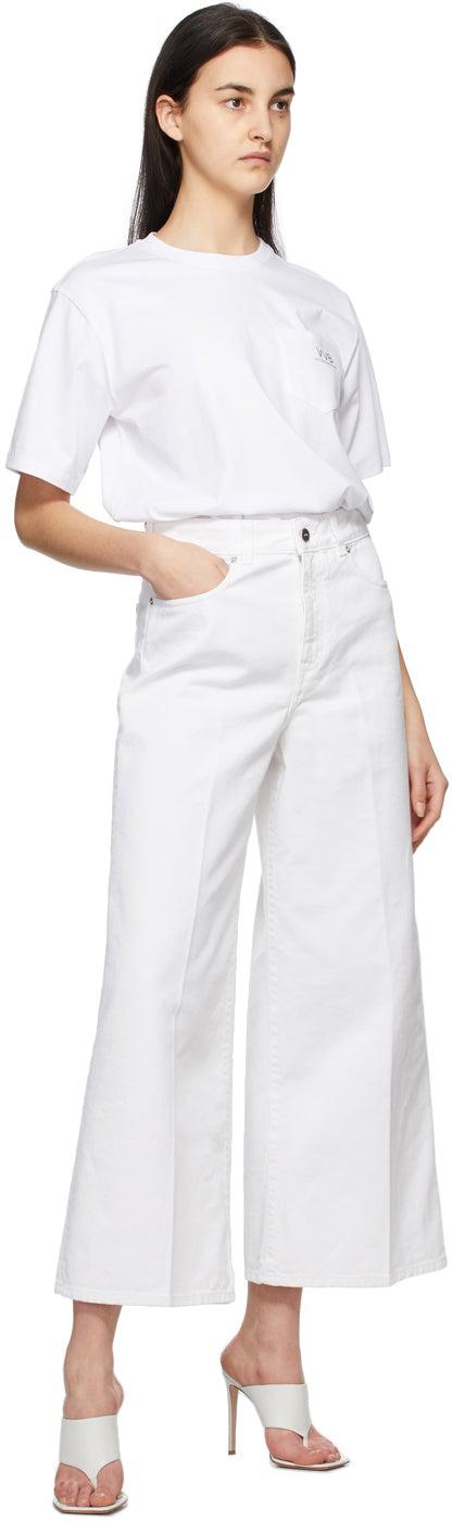 Victoria Victoria Beckham White Pocket Logo T-Shirt