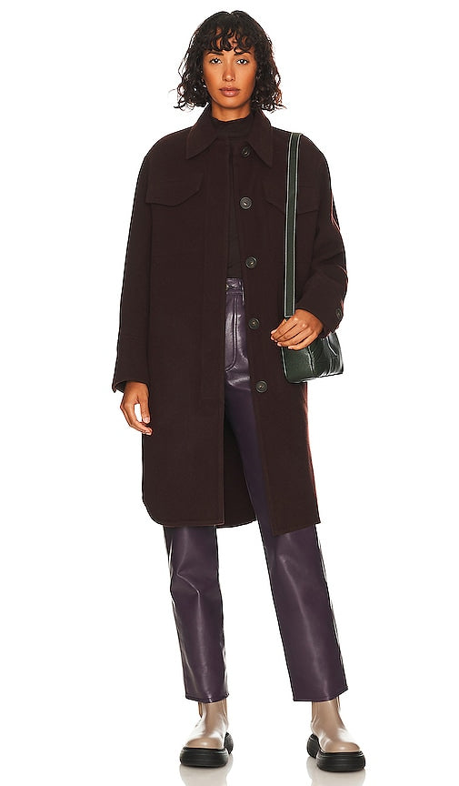 Vince Double Wool Shirt Coat in Chocolate Vince Double Wool Shirt Matel dans le chocolat 文斯双羊毛衬衫外套巧克力