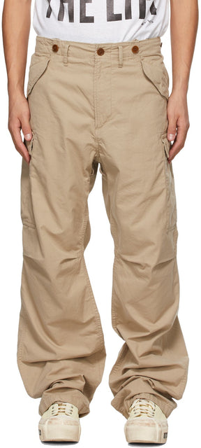 Visvim Beige Jumbo Eiger Sanction Cargo Pants - Visvim Beige Jumbo Eiger Sanction Cargo Pantalon - Visvim Beige Jumbo Eiger 제재화물 바지