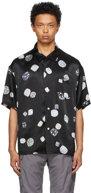 Visvim Black Wallace Short Sleeve Shirt - Chemise à manches courtes Wallace Visvim Noir - Visvim Black Wallace 짧은 소매 셔츠