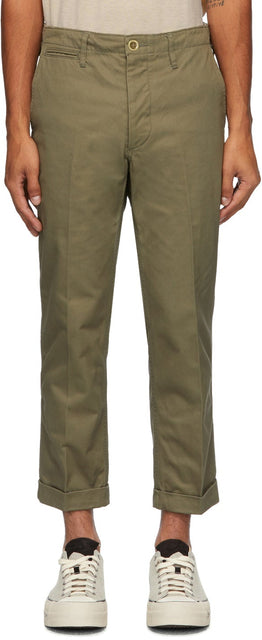 Visvim Khaki High Water Chinos - Visvim Kaki High Water ChinoS - Visvim Khaki High Water Chinos