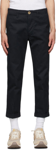 Visvim Navy High Water Chino Trousers - Pantalon Chino High Water High Water Visvim Navy - Visvim Navy High Water Chino 바지