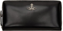 Vivienne Westwood Black Alice Zip Wallet - Vivienne Westwood Black Alice Zip portefeuille - Vivienne Westwood Black Alice 지퍼 지갑