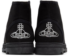 Vivienne Westwood Black Canvas Logo Simian Boots