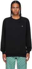 Vivienne Westwood Black Embroidered Logo Sweatshirt - Sweat-shirt de logo brodé noir Vivienne Westwood - Vivienne Westwood 블랙 수 놓은 로고 스웨터